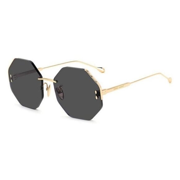 A0493Z New ISABEL MARANT Gold Rimless Round IM 0080/S 000IR Sunglasses Women - Picture 1 of 4